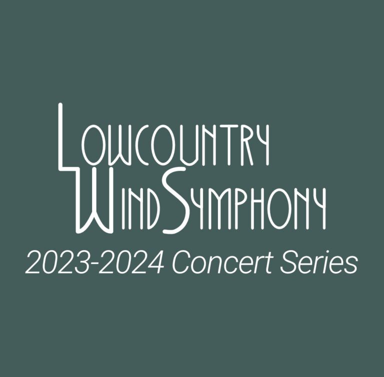 Banner with concert series and logo text on it