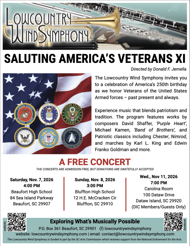 Info Poster for Veterans Day Concert